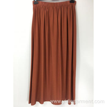 Button Front Rust Coloured A line Skirt